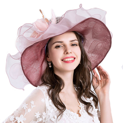 Image of Gauze Kentucky Derby Hat Wedding Fascinator - Itopfox