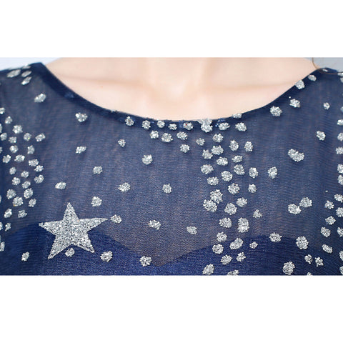 Image of Starry Maxi Chiffon Dress - Itopfox
