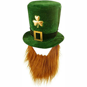 St. Patrick's Day Vevelt Hat With Beard