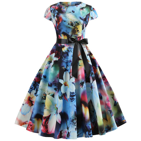 Image of 1950's Bowknot Vintage Cocktail Party Dress - Itopfox
