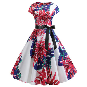 1950's Bowknot Vintage Cocktail Party Dress - Itopfox