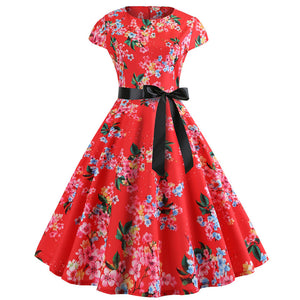 1950s Rockabilly Cocktail Party Dress - Itopfox