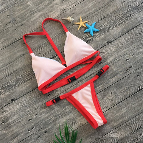 Image of Halter Two Pieces Bathing Suit - Itopfox