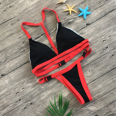 Image of Halter Two Pieces Bathing Suit - Itopfox