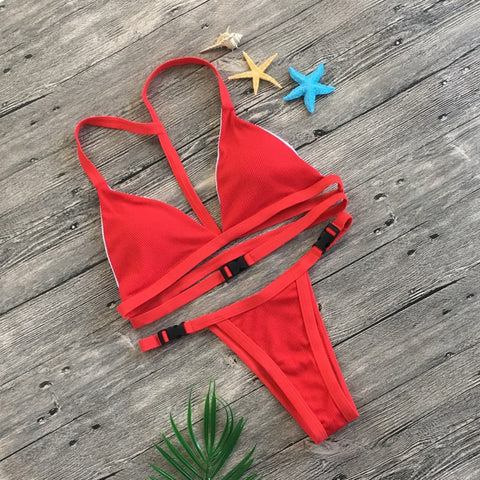 Image of Halter Two Pieces Bathing Suit - Itopfox