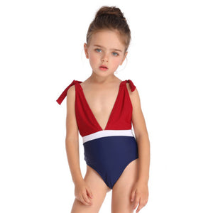 Bowknot One-Piece Swimsuit - Itopfox