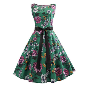 Ribbon Tunic Hepburn Retro Dress - Itopfox