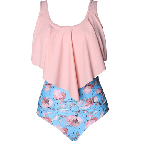 Image of Ruffle Layered High Waist Swimwear - Itopfox