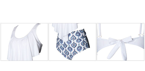 Image of Ruffle Layered High Waist Swimwear - Itopfox