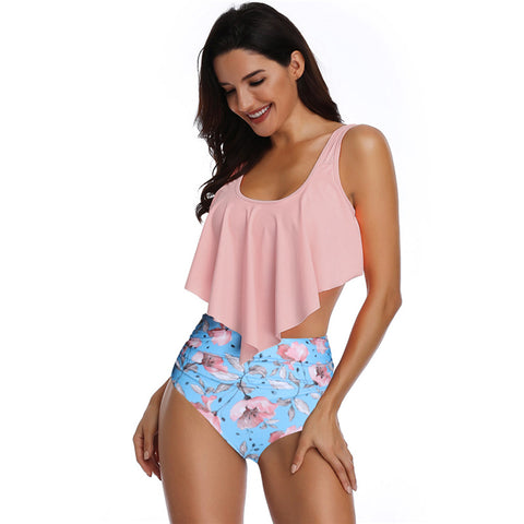 Image of Ruffle Layered High Waist Swimwear - Itopfox