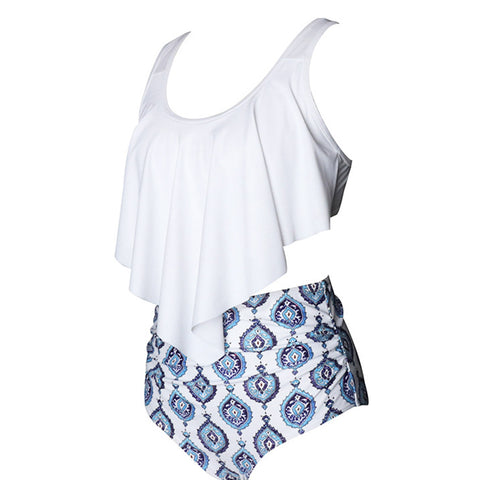 Image of Ruffle Layered High Waist Swimwear - Itopfox