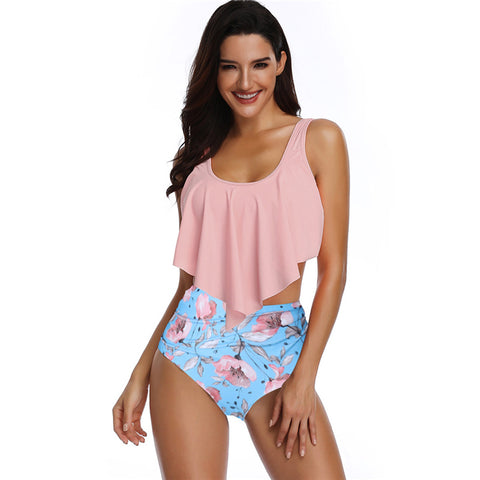 Image of Ruffle Layered High Waist Swimwear - Itopfox