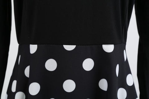 Image of Polka Dots Vintage Dress With Belt - Itopfox
