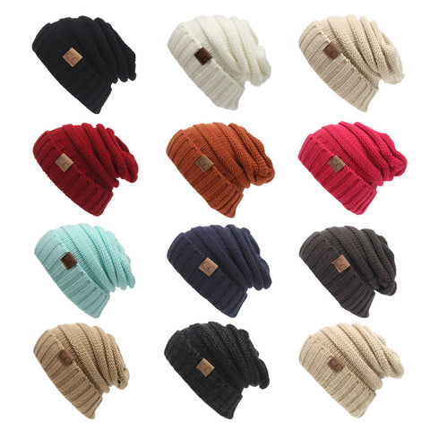 Image of Chunky Knit Beanie Hat (With CC Label) - Itopfox