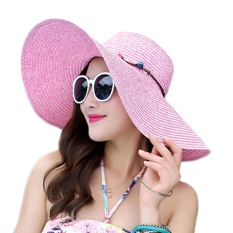 Image of Pearl Wide Brim Floppy Beach Sunhat - Itopfox