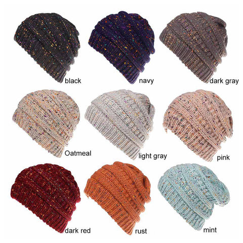 Image of Confetti Chunky Knit Beanie Hat - Itopfox