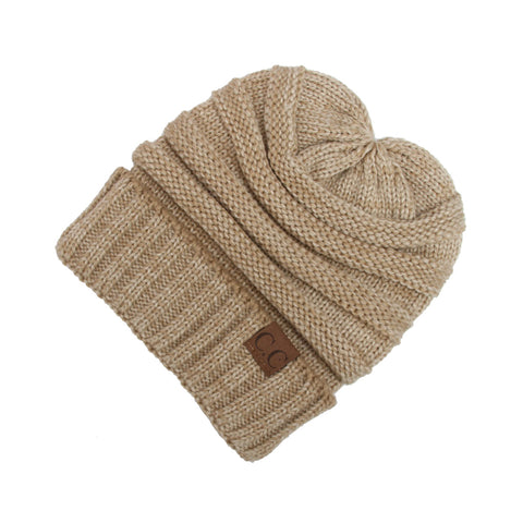 Image of Chunky Knit Beanie Hat (With CC Label) - Itopfox