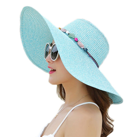 Image of Pearl Wide Brim Floppy Beach Sunhat - Itopfox