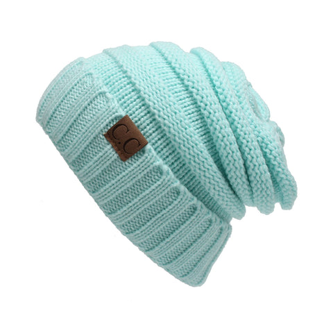 Image of Chunky Knit Beanie Hat (With CC Label) - Itopfox