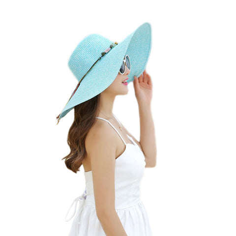 Image of Pearl Wide Brim Floppy Beach Sunhat - Itopfox