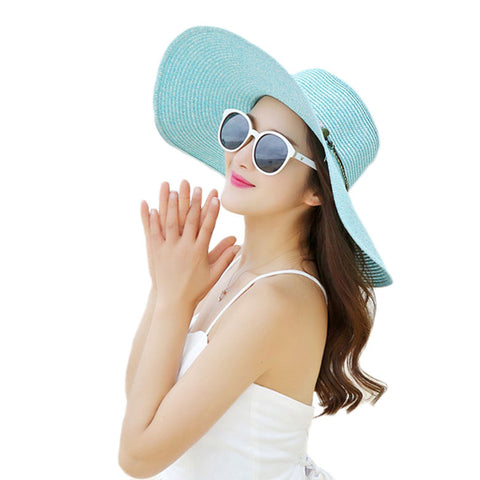 Image of Pearl Wide Brim Floppy Beach Sunhat - Itopfox