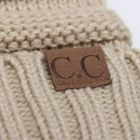 Image of Chunky Knit Beanie Hat (With CC Label) - Itopfox