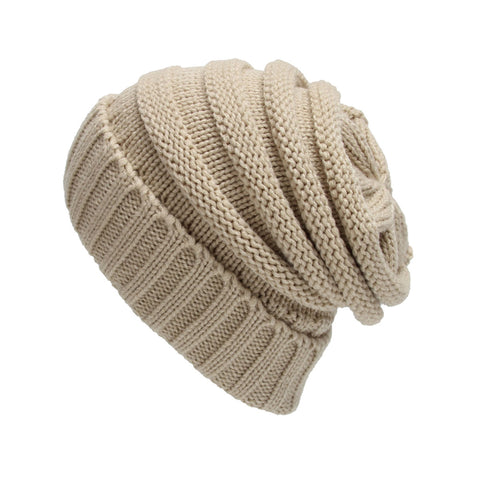 Image of Chunky Slouchy Knit Beanie Hat - Itopfox