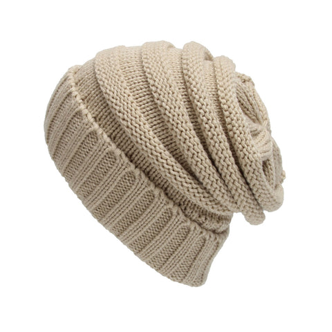 Image of Chunky Slouchy Knit Beanie Hat - Itopfox