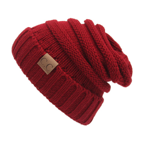 Image of Chunky Knit Beanie Hat (With CC Label) - Itopfox