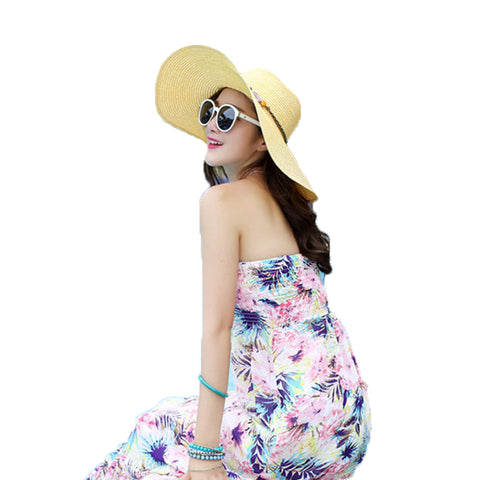 Image of Pearl Wide Brim Floppy Beach Sunhat - Itopfox