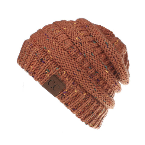Image of Confetti Ponytail Knit Beanie (With CC Label) - Itopfox