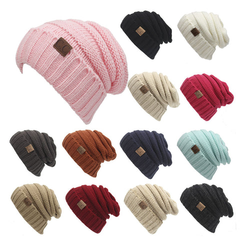Image of Chunky Knit Beanie Hat (With CC Label) - Itopfox