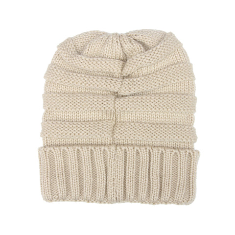 Image of Chunky Slouchy Knit Beanie Hat - Itopfox