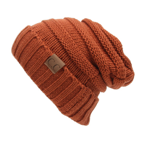 Image of Chunky Knit Beanie Hat (With CC Label) - Itopfox