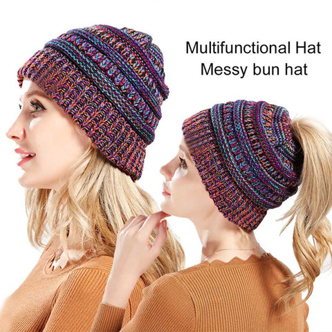 Image of Cable Knit Confetti Chunky Beanie Hat (With CC Label) - Itopfox