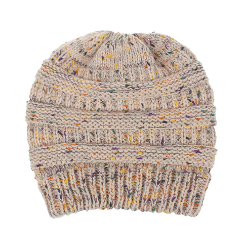 Image of Confetti Chunky Knit Beanie Hat - Itopfox