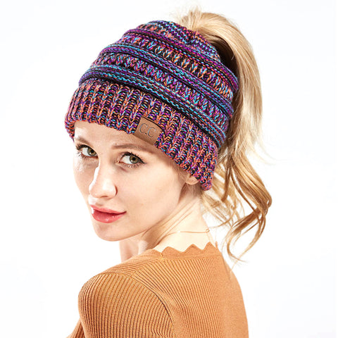 Image of Cable Knit Confetti Chunky Beanie Hat (With CC Label) - Itopfox