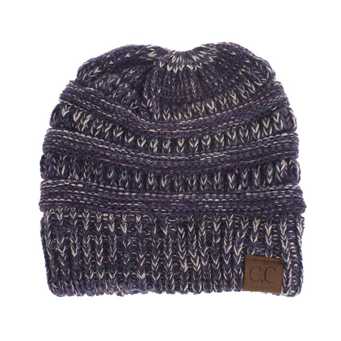 Image of Cable Knit Confetti Chunky Beanie Hat (With CC Label) - Itopfox