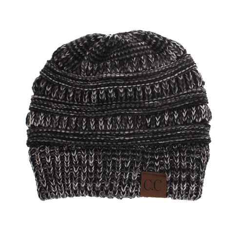 Image of Cable Knit Confetti Chunky Beanie Hat (With CC Label) - Itopfox