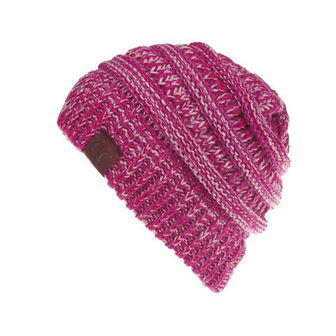 Image of Cable Knit Confetti Chunky Beanie Hat (With CC Label) - Itopfox