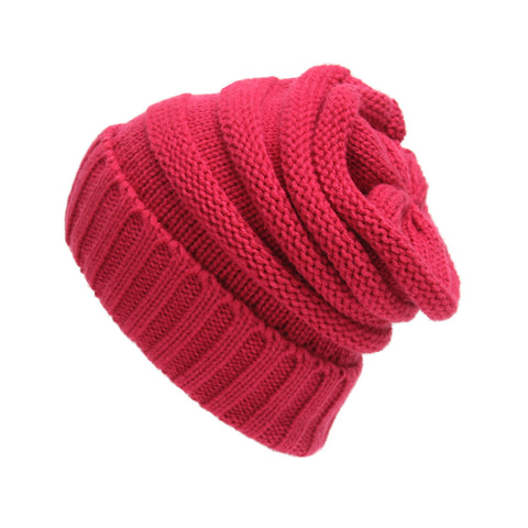 Image of Chunky Slouchy Knit Beanie Hat - Itopfox