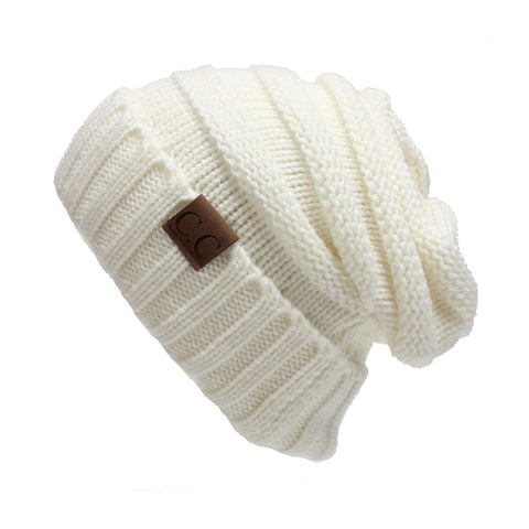 Image of Chunky Knit Beanie Hat (With CC Label) - Itopfox