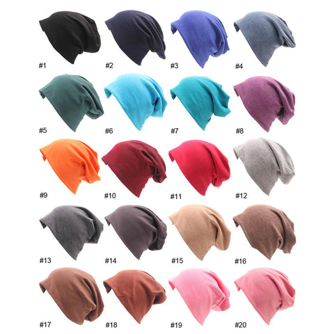 Image of Casual Cotton Knit Skully Beanie Hat - Itopfox