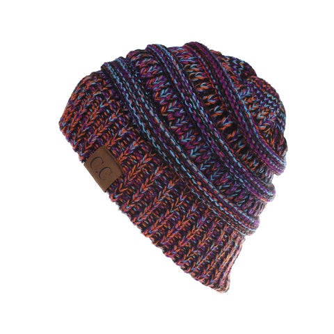 Image of Cable Knit Confetti Chunky Beanie Hat (With CC Label) - Itopfox