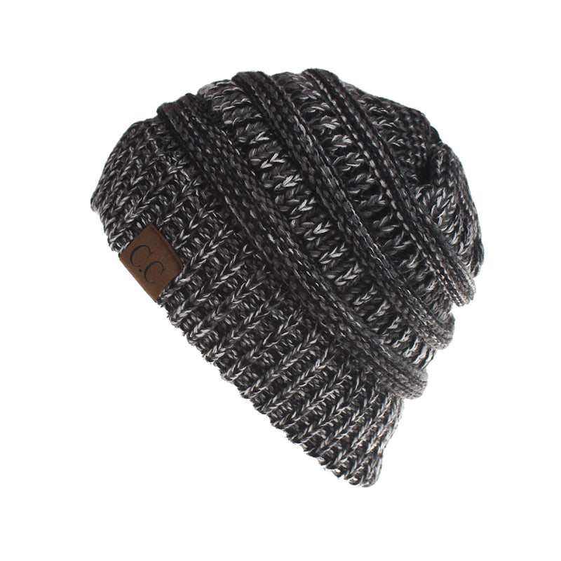 Cable Knit Confetti Chunky Beanie Hat (With CC Label) - Itopfox