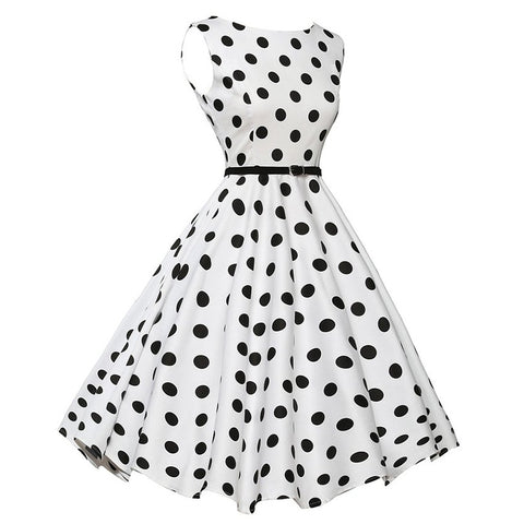 Image of Polka Dots Vintage Tea Party Dress - Itopfox