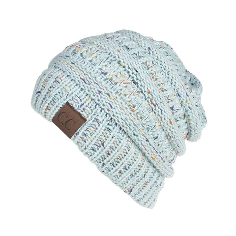 Image of Confetti Ponytail Knit Beanie (With CC Label) - Itopfox