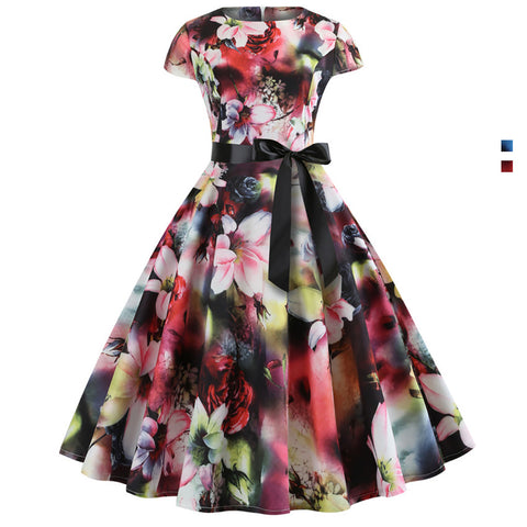 Image of 1950's Bowknot Vintage Cocktail Party Dress - Itopfox