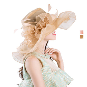 Gauze Fascinator Organza Kentucky Derby Hat - Itopfox