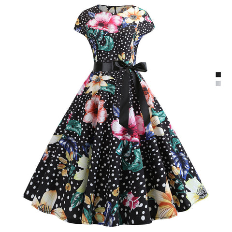 Image of 1950's Bowknot Vintage Cocktail Party Dress - Itopfox